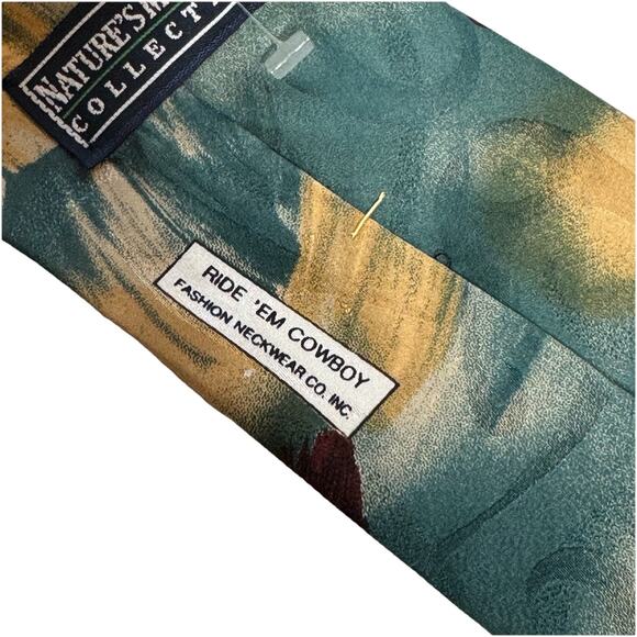 Nature’s Museum Collection Cowboy Theme Neck Tie Rockabilly Western - Picture 8 of 9